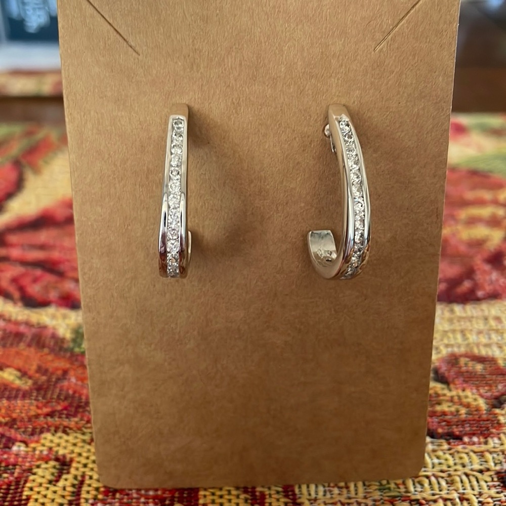 Sterling Sliver and Crystal earrings. $12